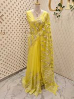 Turkish organza with aquatic plant-inspired embroidery - Image 10
