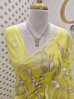 Turkish organza with aquatic plant-inspired embroidery - Image 8