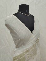 Organza with oversized floral applique-embroidery - Image 3