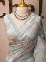 Tissue with Turkish floral embroidery work - Image 5