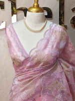 Tissue with Turkish floral embroidery work - Image 2