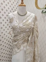 Tissue with Turkish floral embroidery work - Image 13