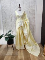 Tussar Silk with mango embroidery on the border - Image 10