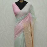 Mul Chandheri with lotus -inspired applique embroidery