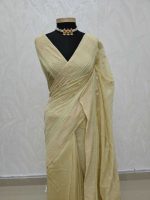 Mul Chandheri with hakoba-style cutout lace detailing