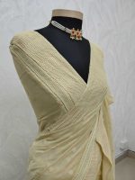 Mul Chandheri with hakoba-style cutout lace detailing - Image 4