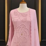 Chiffon 3 piece salwar suit 3-Pastel Pink