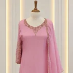 Chiffon 3 piece salwar suit 18- Pink