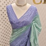 Chandheri with double shade and mango shaped chicken kaari pattern