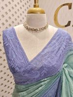 Chandheri with double shade and mango shaped chicken kaari pattern - Image 2