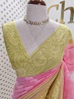 Chandheri with double shade and mango shaped chicken kaari pattern - Image 5